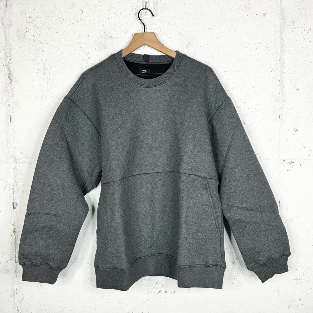 Lagos Lunya Men’s Gray Restore Double Faced Crewneck Sweater Size XL